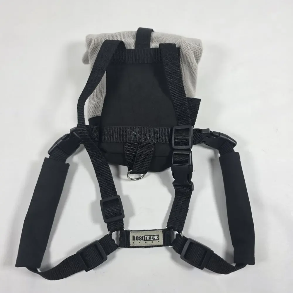 Best Friend Finds Small Dog Backpack Pack Gray Mint Black Dog Backpack Harness